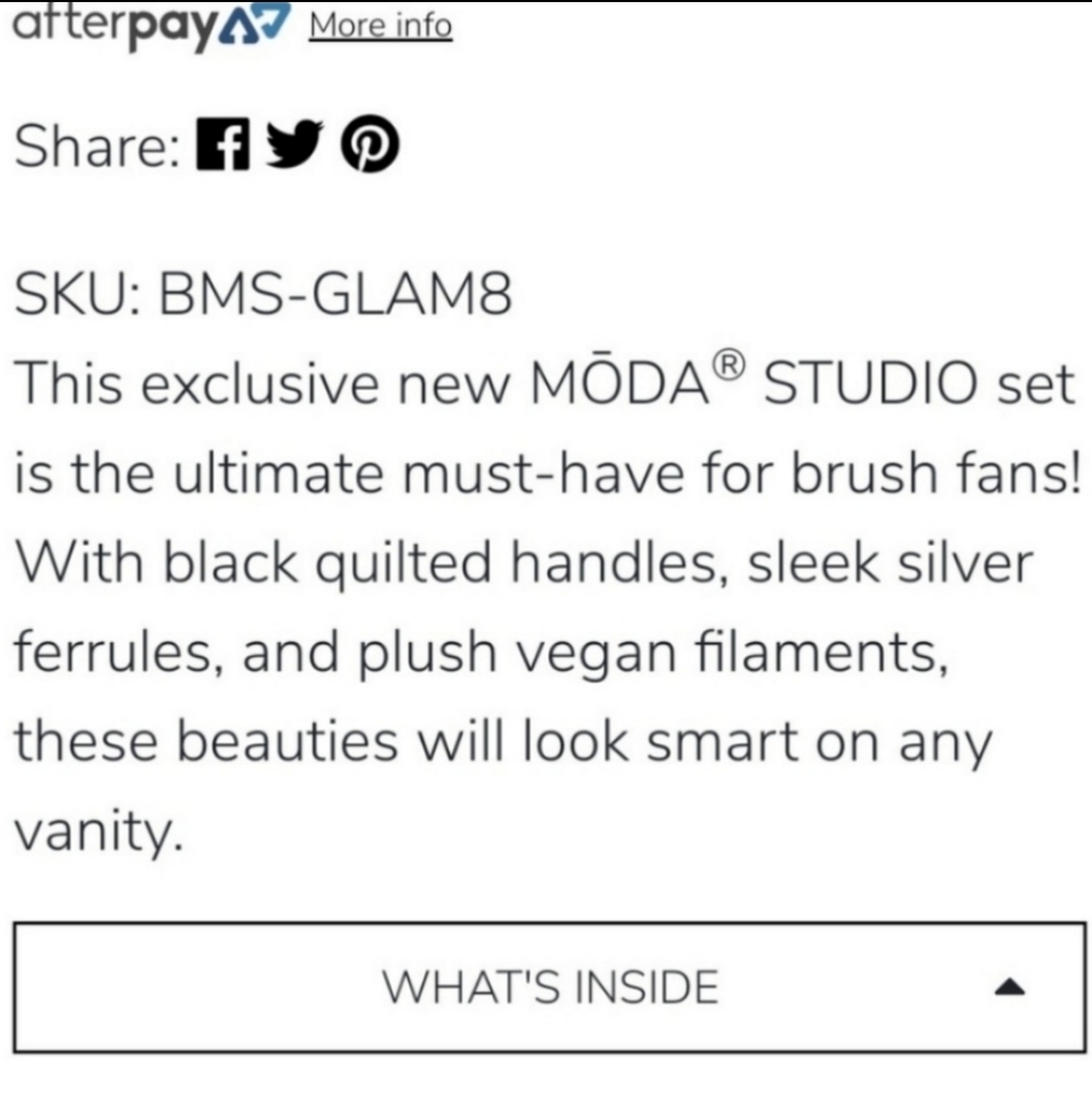 Moda 8pc brush kit - Picture 7 of 7